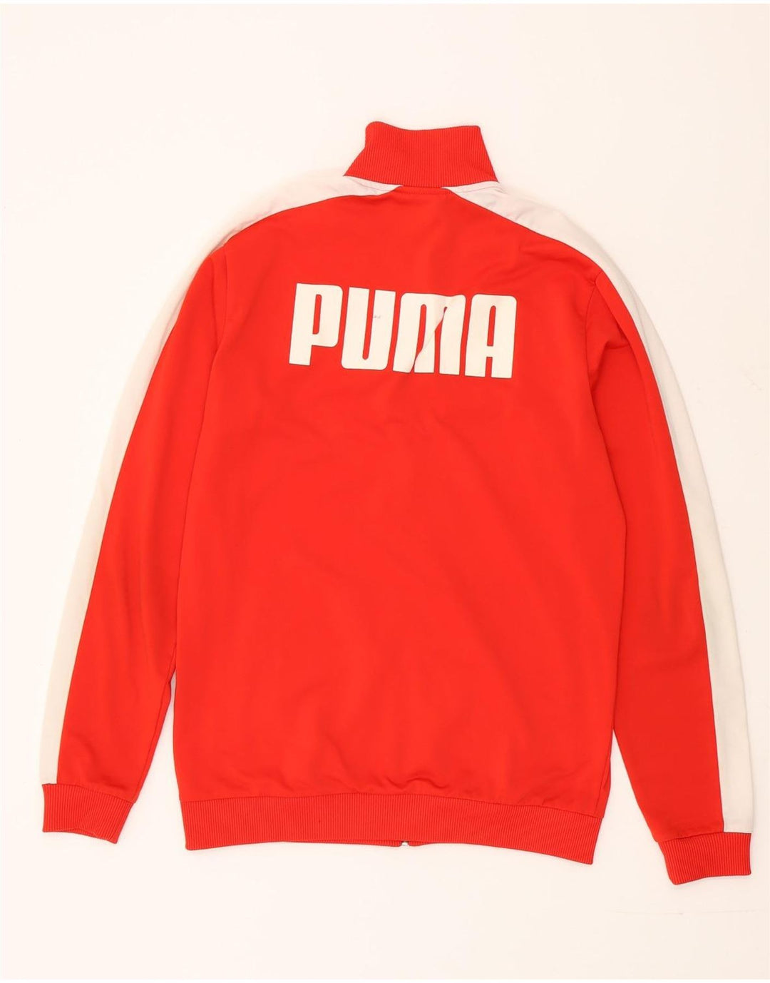 Puma Boys Graphic Tracksuit Top Jacket 15-16 Years Red Colourblock