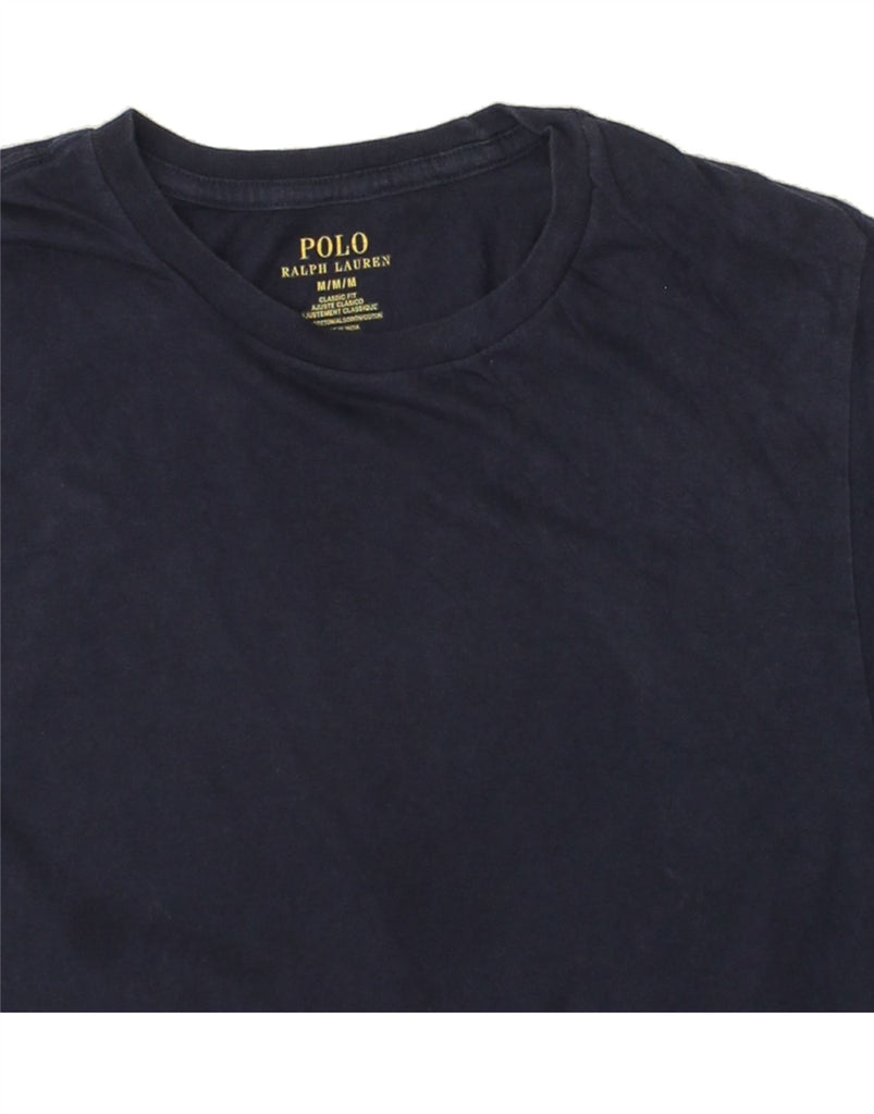 POLO RALPH LAUREN Mens Classic Fit T-Shirt Top Medium Navy Blue Cotton Vintage Polo Ralph Lauren and Second-Hand Polo Ralph Lauren from Messina Hembry 