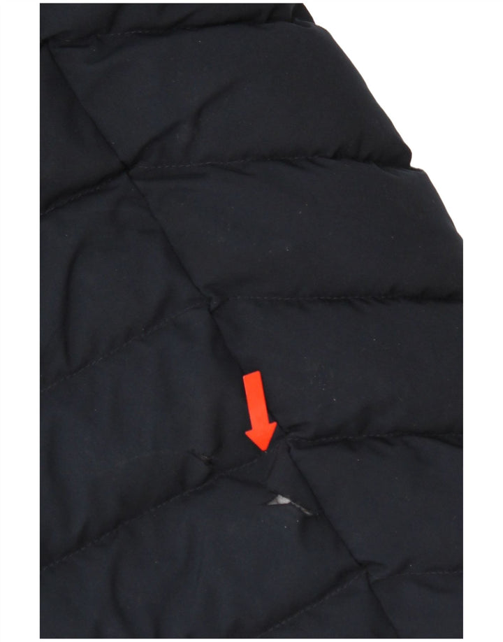 Superdry Womens Hooded Padded Coat UK 10 Small Navy Blue Polyester