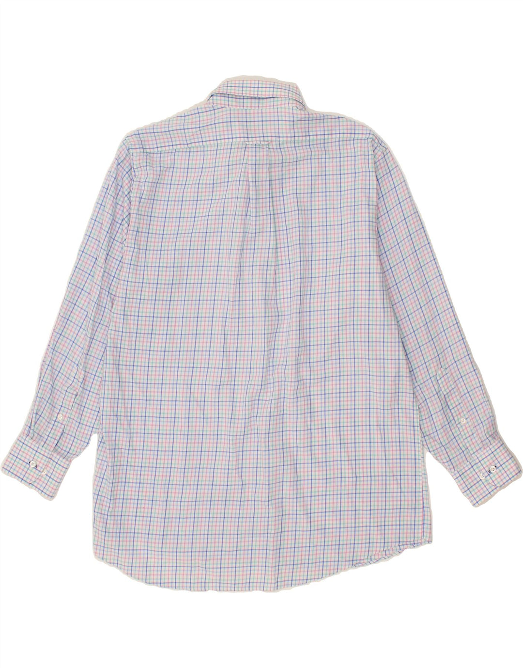 IZOD Mens Regular Fit Shirt Size 16 1/2 Large Blue Check Cotton Vintage Izod and Second-Hand Izod from Messina Hembry 