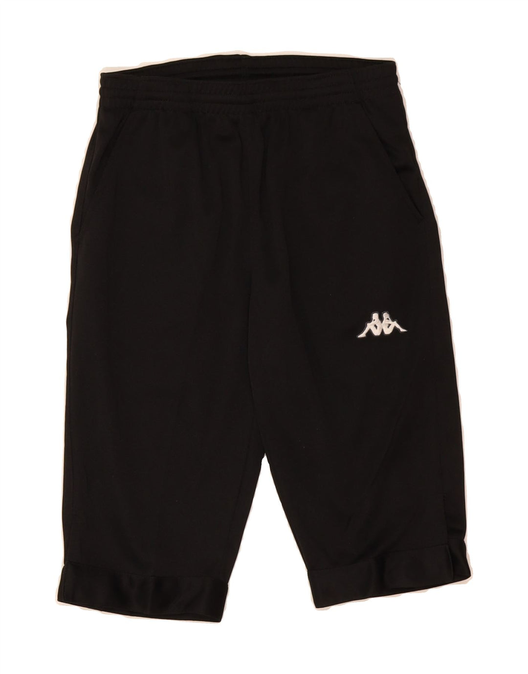 KAPPA Boys Sport Shorts 9-10 Years Large Black Polyester Vintage Kappa and Second-Hand Kappa from Messina Hembry 