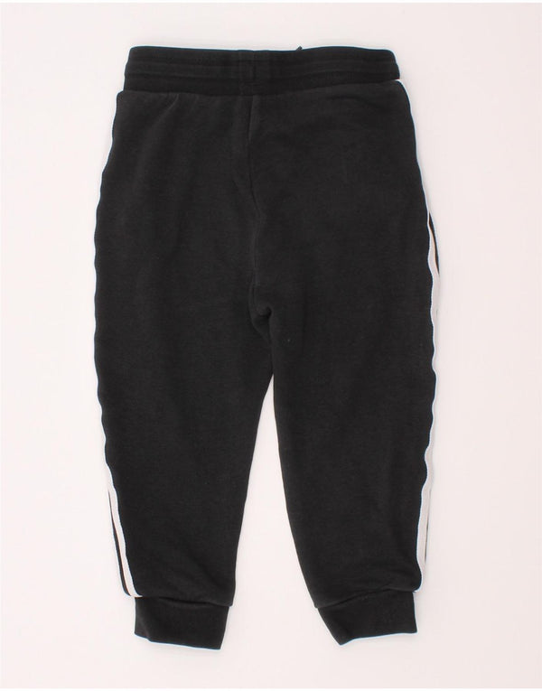 Adidas Boys Tracksuit Trousers Joggers 2-3 Years Black Cotton