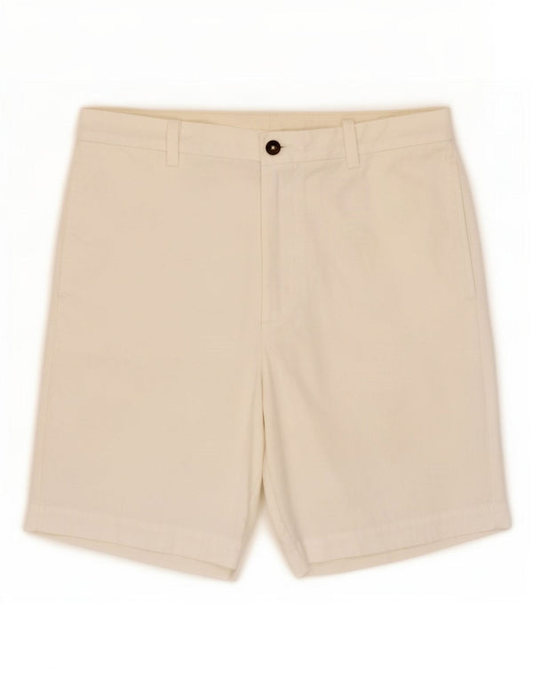 Marks & Spencer Mens Blue Harbour Chino Shorts Large W34 White Cotton