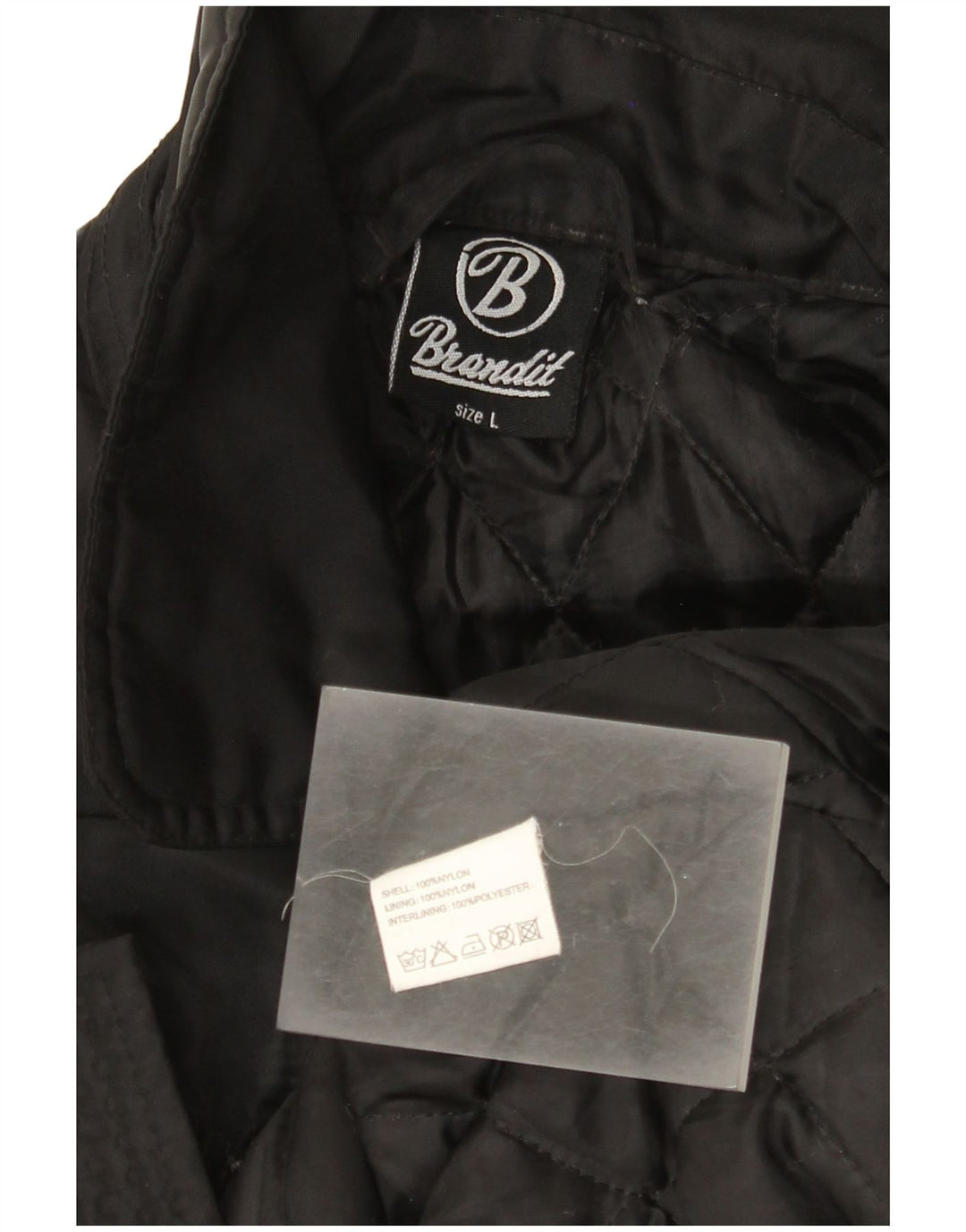 Brandit Mens Bomber Jacket UK 40 Large Black Nylon