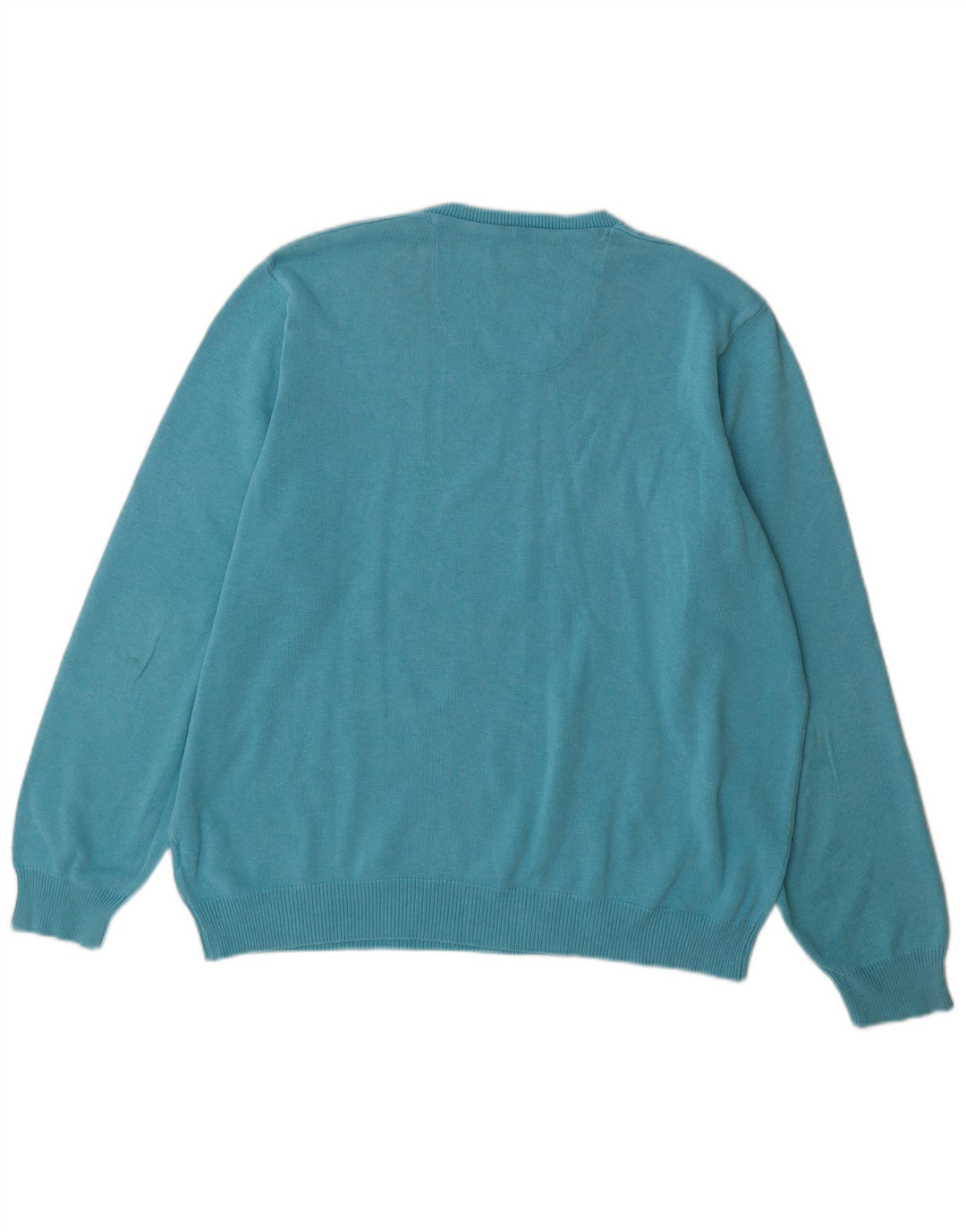 Marks & Spencer Mens Regular Fit V-Neck Jumper Sweater XL Blue