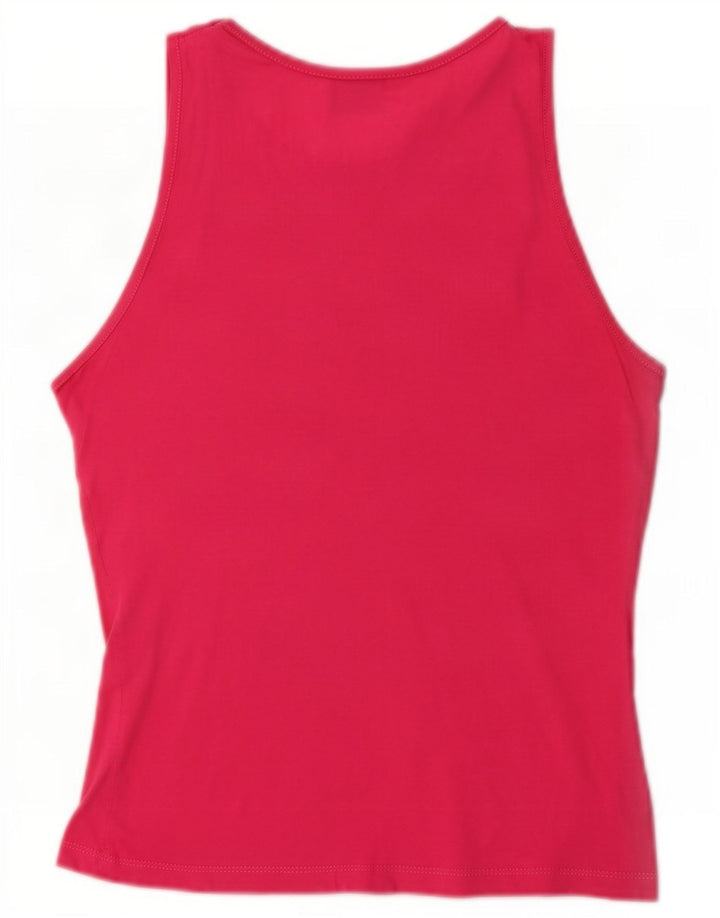 Lotto Womens Graphic Vest Top UK 12 Medium Pink Cotton
