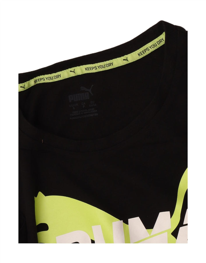 Puma Mens Graphic T-Shirt Top Small Black