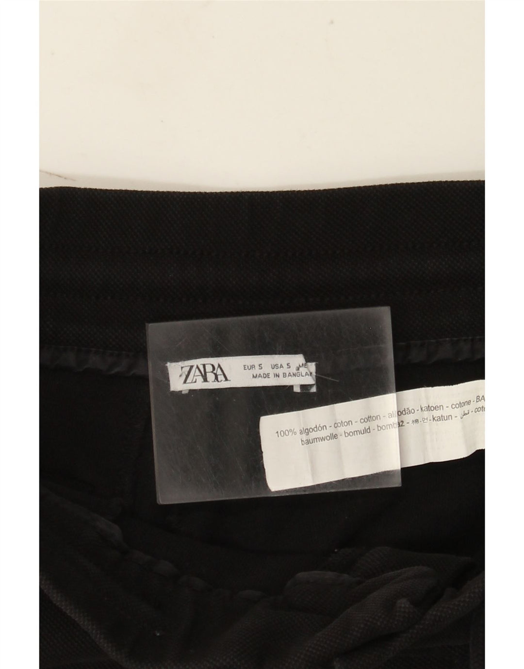 Zara Mens Cargo Shorts Small W30  Black Cotton