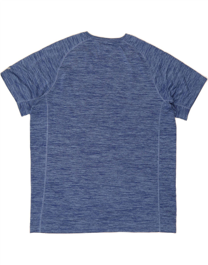 EDDIE BAUER Mens Tall T-Shirt Top XL Blue Flecked Vintage Eddie Bauer and Second-Hand Eddie Bauer from Messina Hembry 