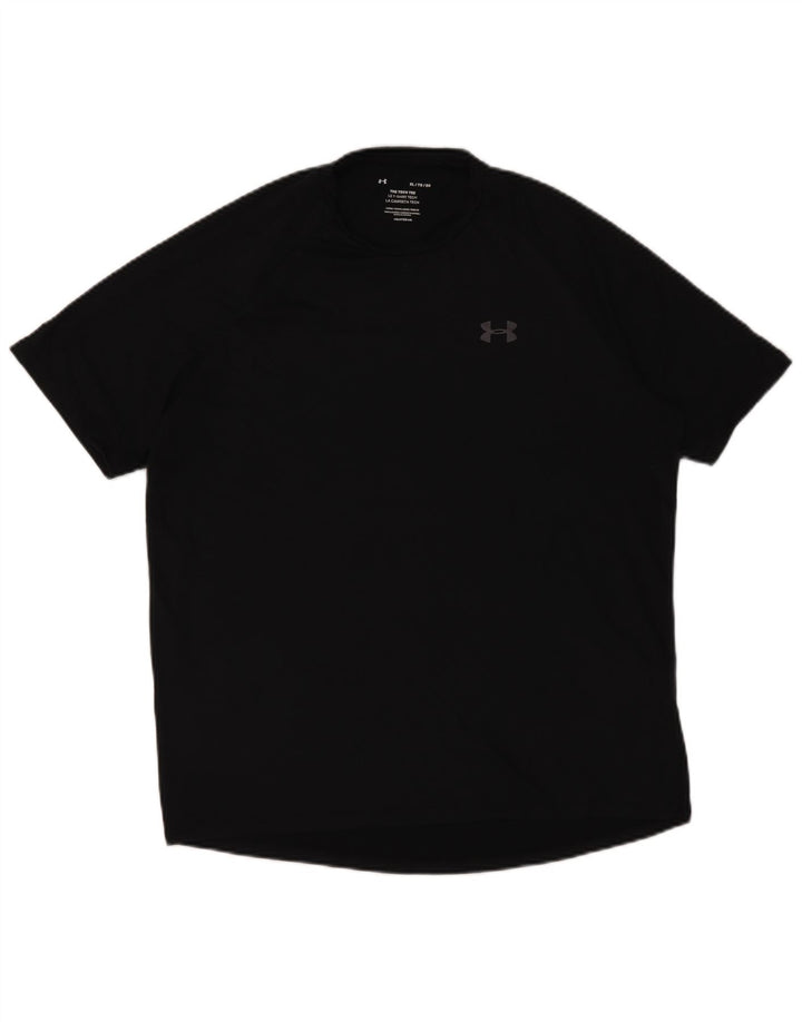 Under Armour Mens Heat Gear T-Shirt Top XL Black Polyester