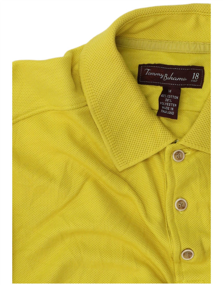 Tommy Bahama Mens Polo Shirt Medium Yellow Cotton