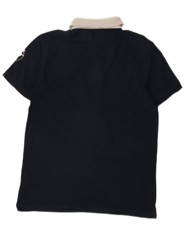 Trussardi Jeans Mens Polo Shirt Large Navy Blue Cotton