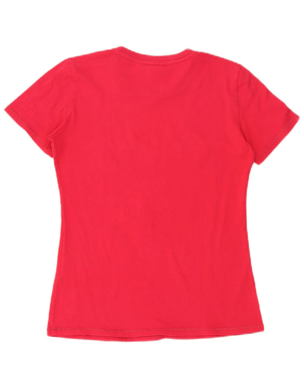 Champion Womens Heritage Fit Graphic T-Shirt Top UK 12 Medium Red