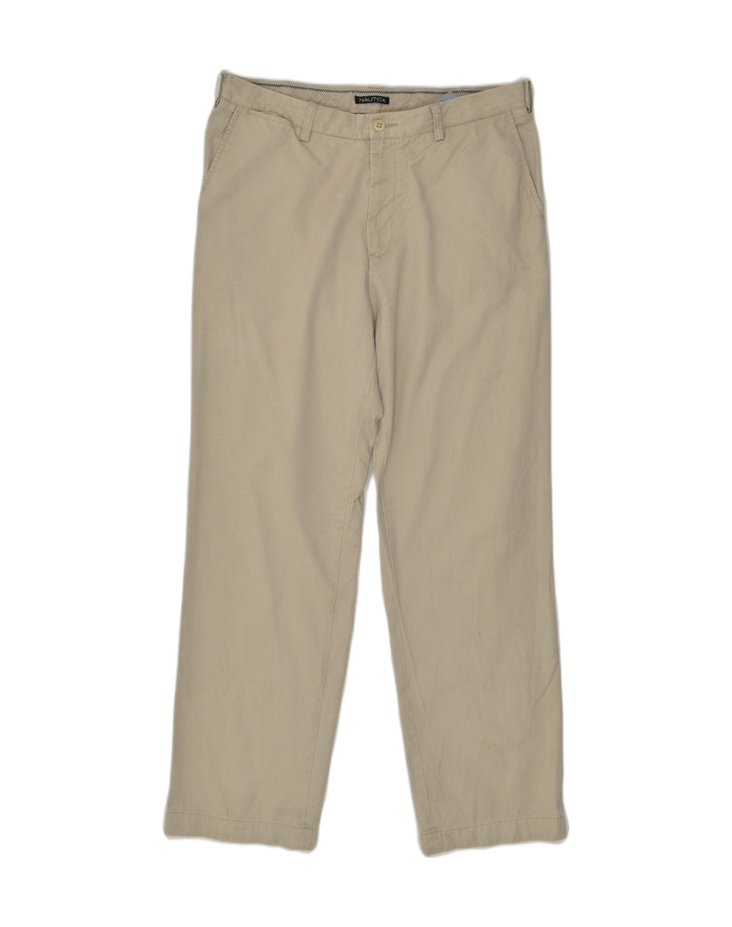 NAUTICA Womens Straight Chino Trousers W36 L34  Beige Cotton | Vintage Nautica | Thrift | Second-Hand Nautica | Used Clothing | Messina Hembry 