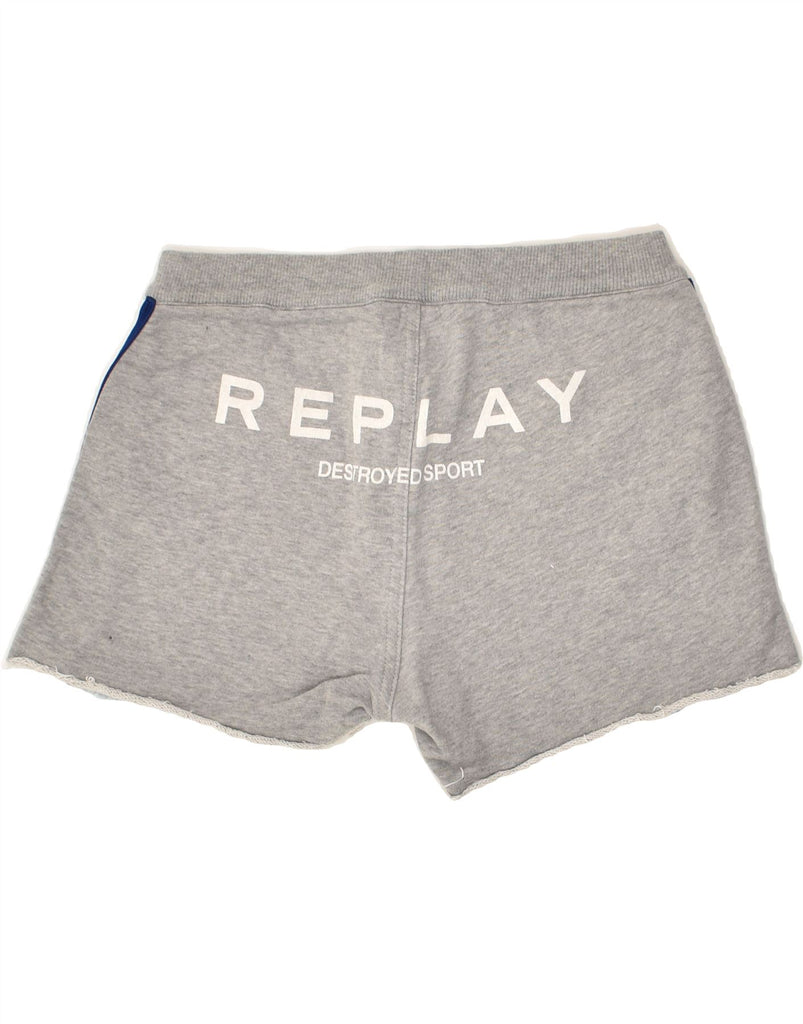 REPLAY Girls Graphic Casual Shorts 13-14 Years W28 Blue Cotton | Vintage Replay | Thrift | Second-Hand Replay | Used Clothing | Messina Hembry 