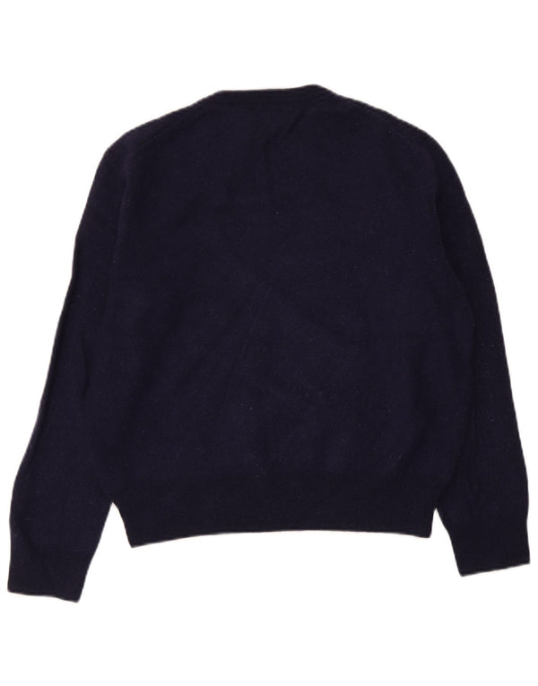 Polo Ralph Lauren Womens Crew Neck Jumper Sweater UK 14 Large Navy Blue