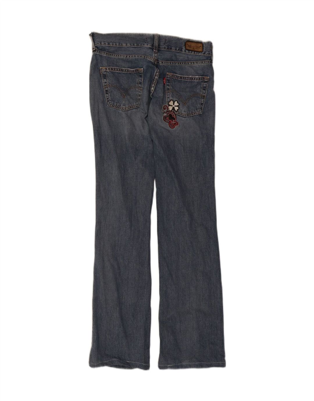 LEVI'S Womens Distressed Straight Jeans W29 L34 Blue Cotton Vintage Levi's and Second-Hand Levi's from Messina Hembry 