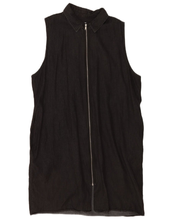 Cheap Monday Womens Sleeveless Denim Dress UK 16 Large Black Cotton