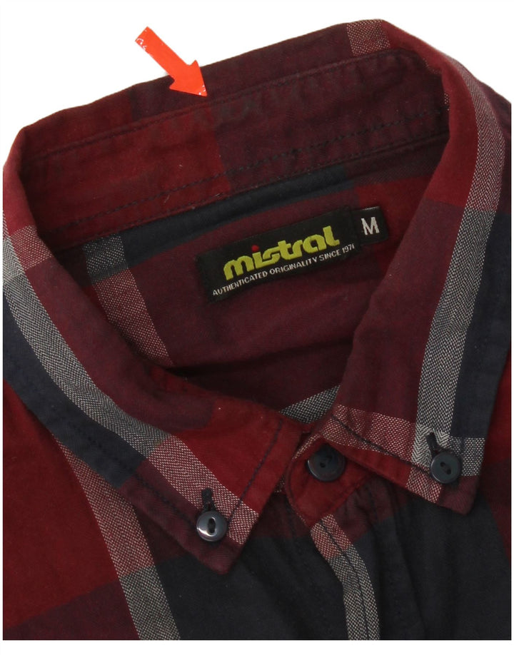 Mistral Mens Shirt Medium Red Check Cotton