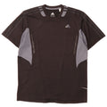 Adidas Mens T-Shirt Top Medium Black Colourblock Polyester Sports