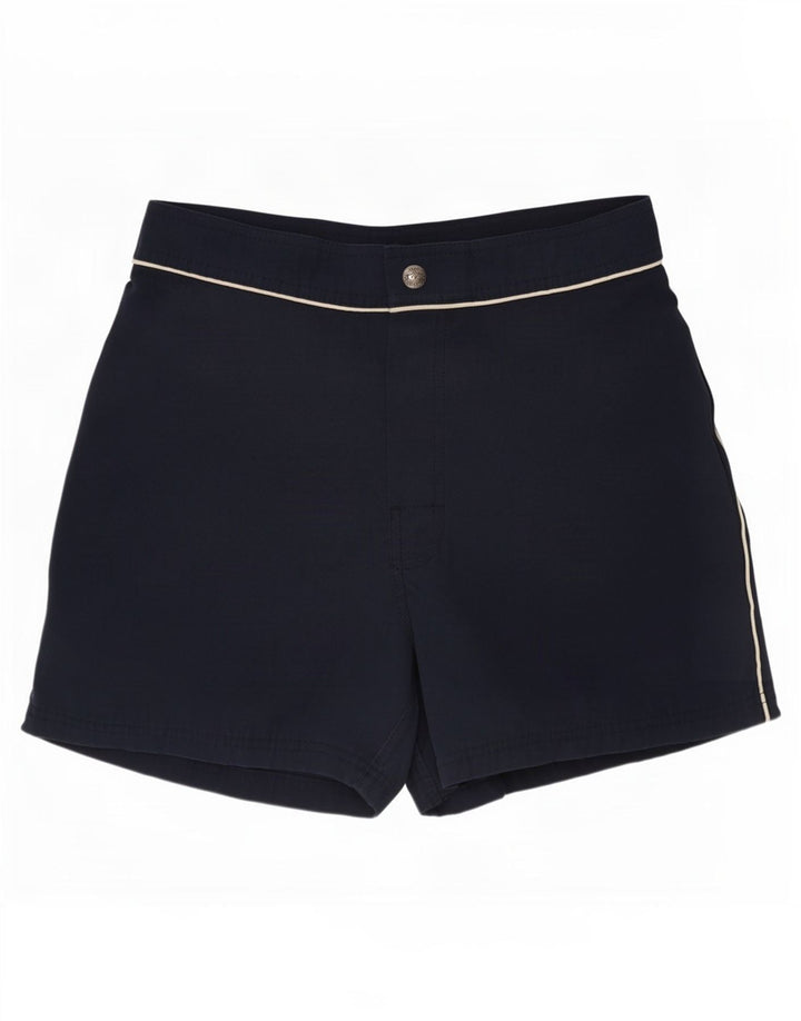 Bear Mens Swimming Shorts Small Navy Blue Polyester