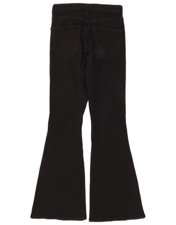 Topshop Womens Moto Flared Jeans W26 L28 Black Cotton