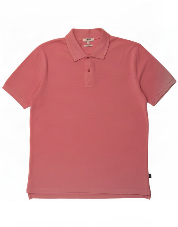 Geox Mens Respira Slim Fit Polo Shirt XL Pink Cotton