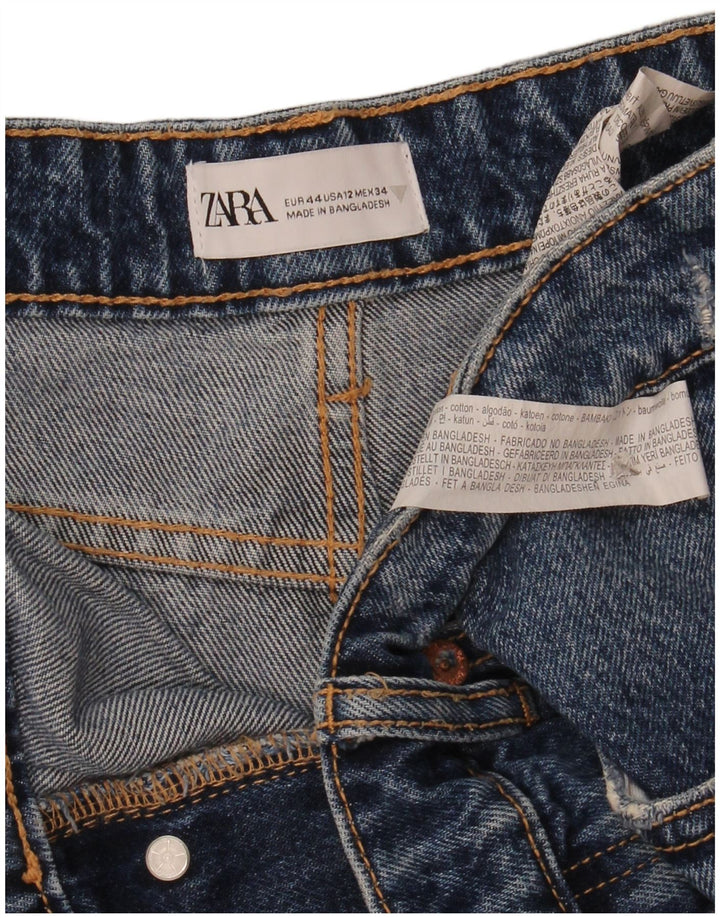 Zara Womens Denim Shorts EU 44 XL W34  Blue Cotton
