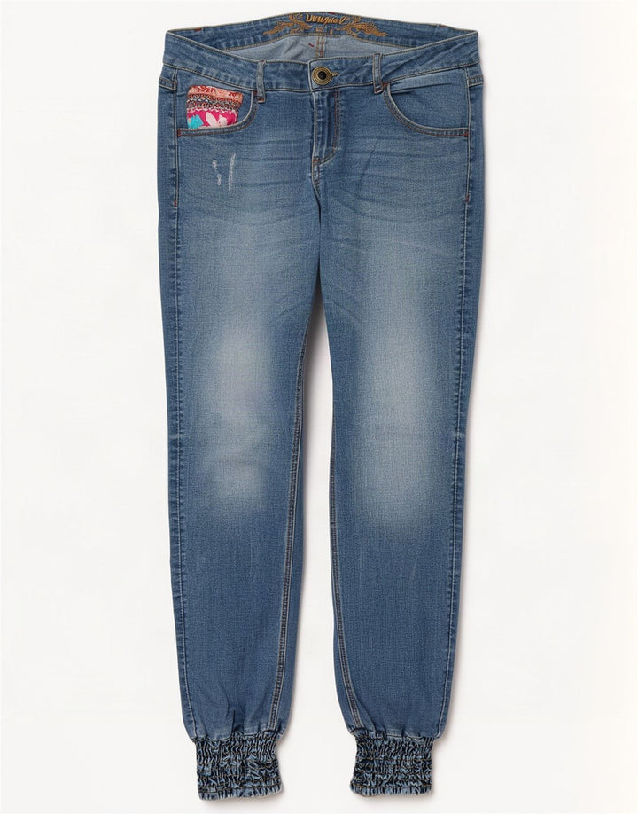 Desigual Womens Distressed Joggers Slim Jeans W32 L31 Blue