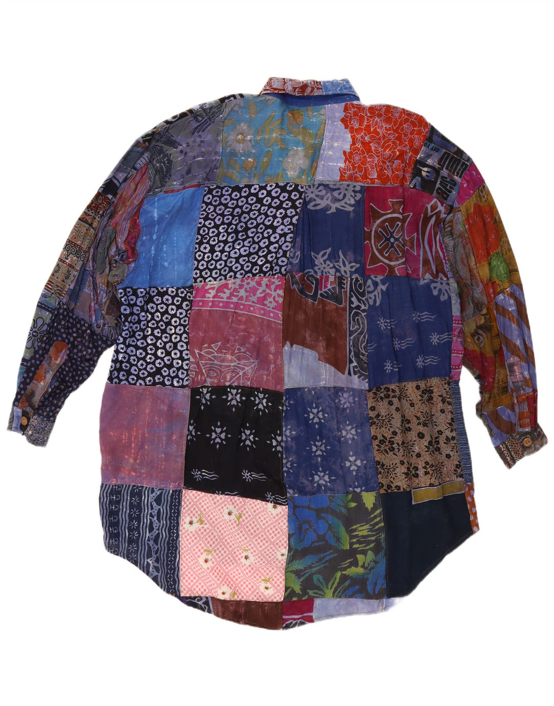 We Be Bop Womens Oversized Shirt Dress UK 18 XL Multicoloured Patchwork