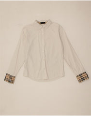 BURBERRY Girls Shirt 11-12 Years White Check