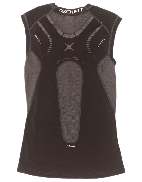 Adidas Mens Climacool Graphic Vest Top Medium Black Colourblock Polyester