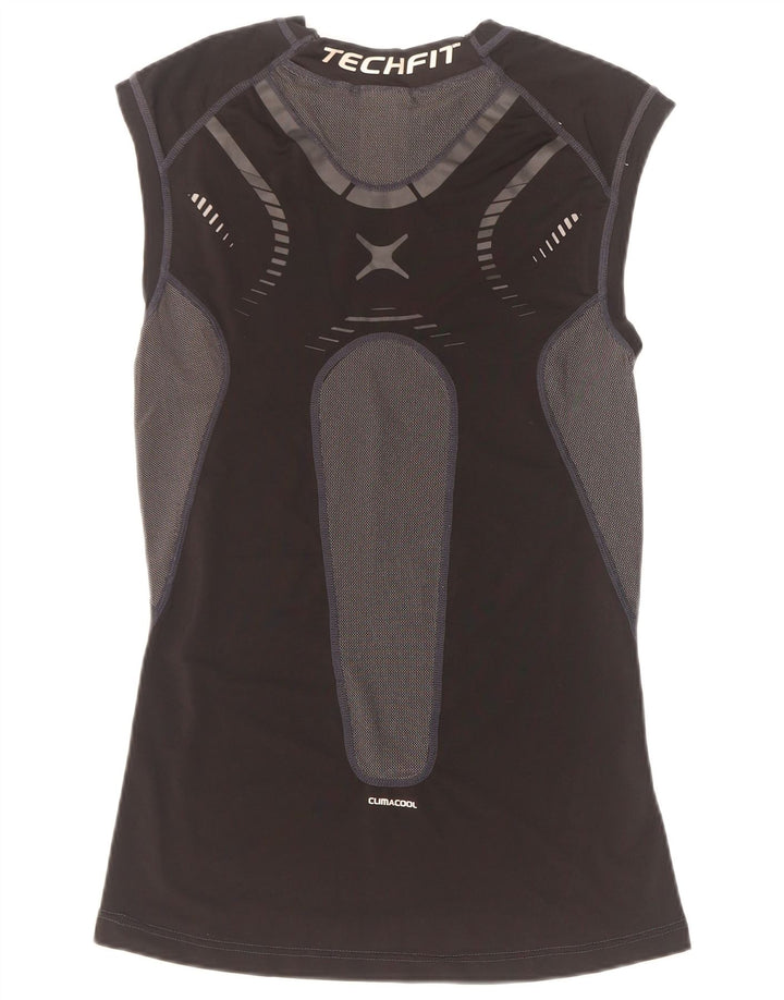 Adidas Mens Climacool Graphic Vest Top Medium Black Colourblock Polyester