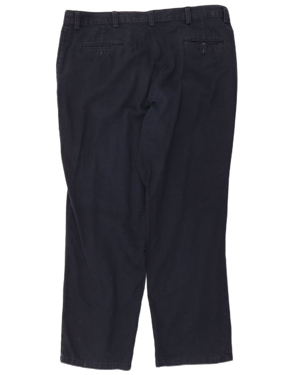 Dockers Mens Straight Chino Trousers W42 L32 Navy Blue Cotton