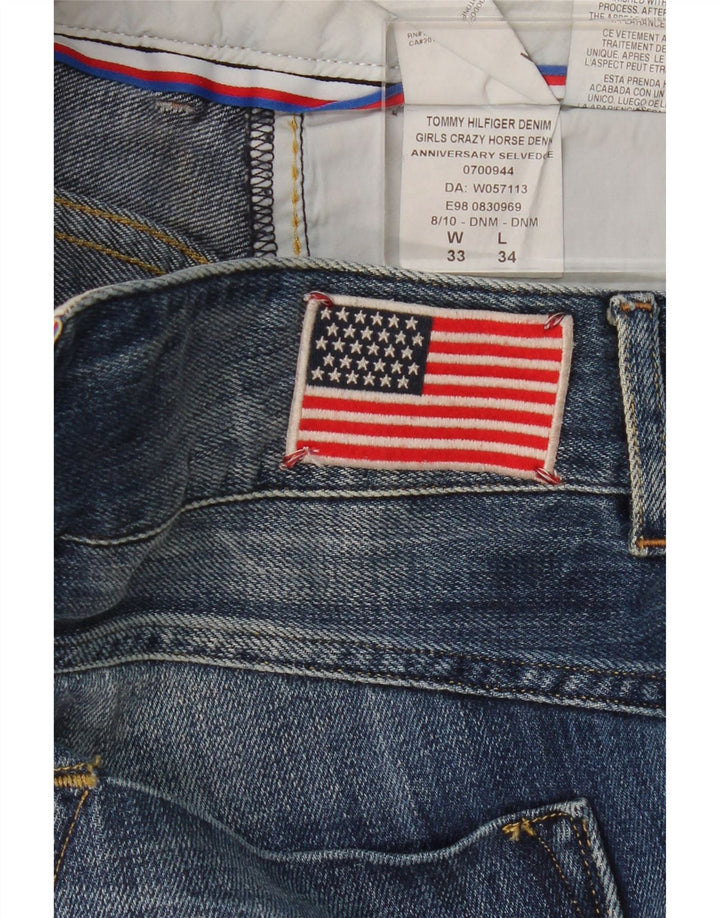 Tommy Hilfiger Womens Straight Jeans W33 L29 Blue Cotton