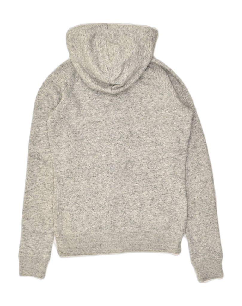 JACK WILLS Womens Zip Hoodie Sweater UK 8 Small Grey Flecked Cotton | Vintage Jack Wills | Thrift | Second-Hand Jack Wills | Used Clothing | Messina Hembry 