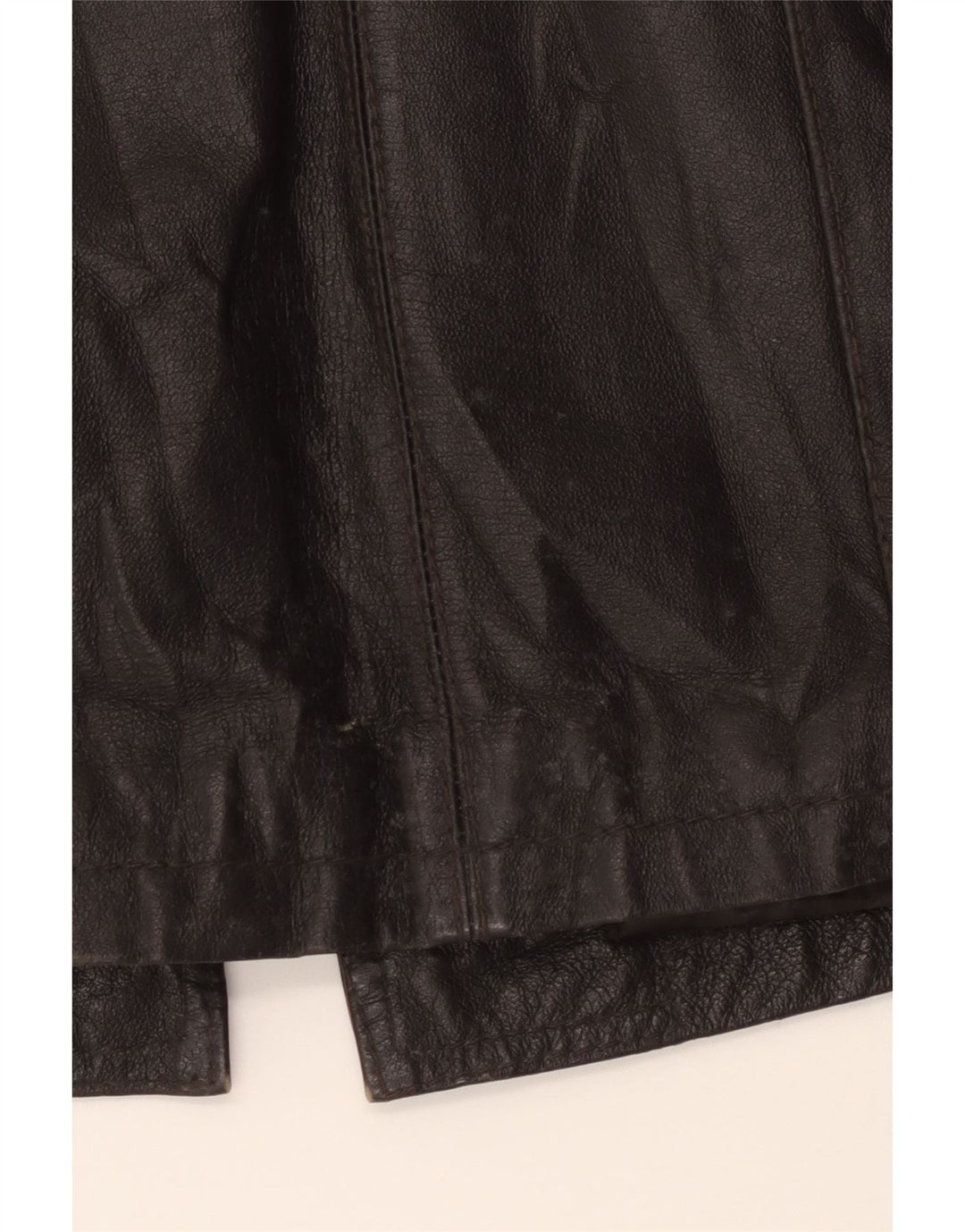 Conbipel Womens Leather Coat IT 48 XL Black Leather
