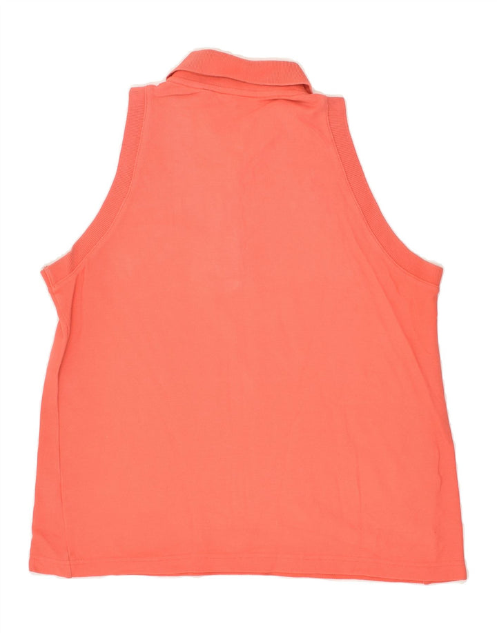 FILA Womens Sleeveless Polo Shirt US 6 Medium Orange Cotton | Vintage Fila | Thrift | Second-Hand Fila | Used Clothing | Messina Hembry 
