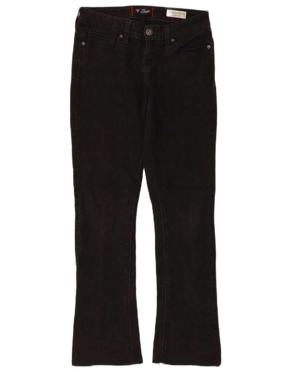 Guess Womens Low Waist Skinny Bootcut Jeans W28 L30 Black