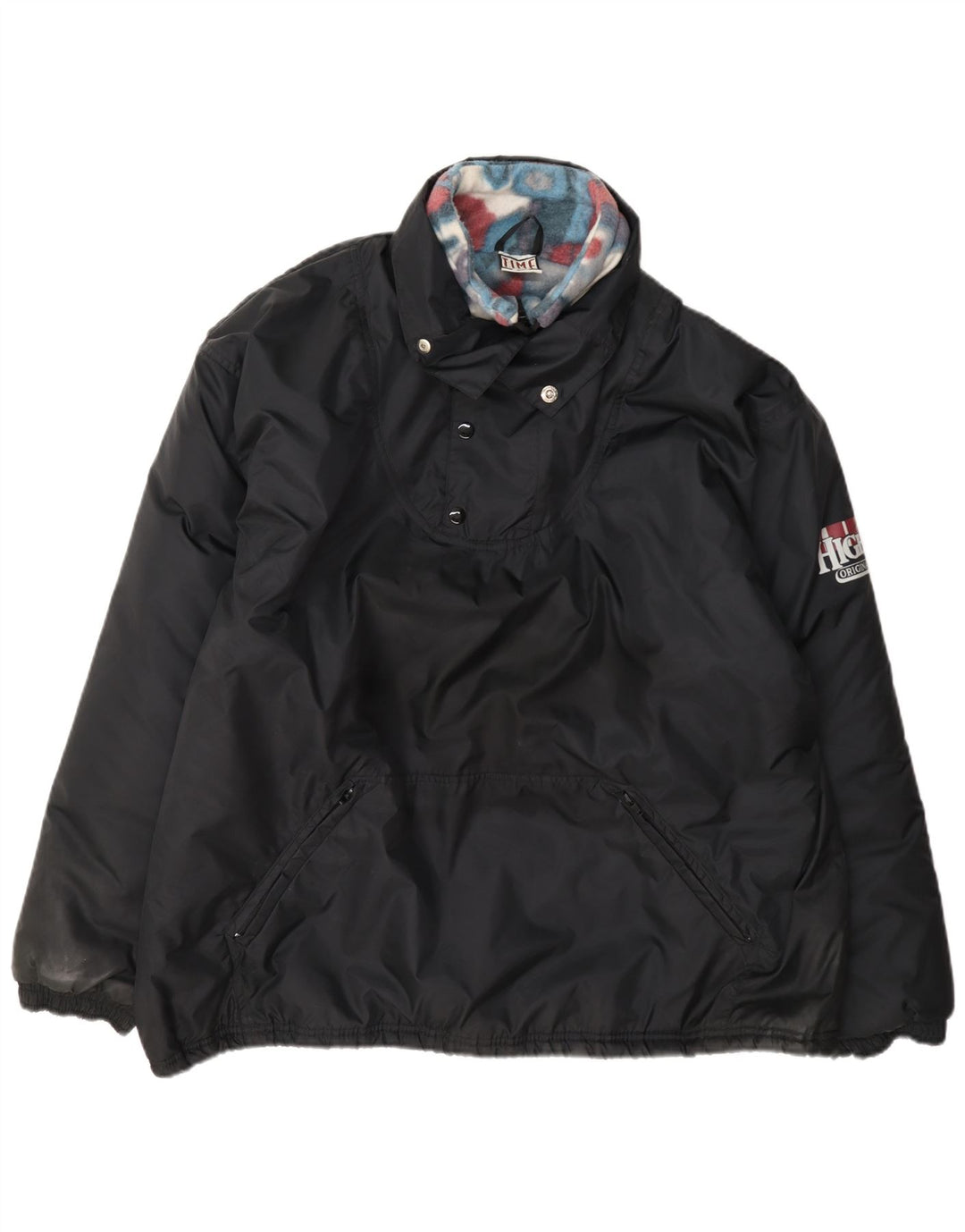 Vintage Mens Padded Anorak Jacket UK 42 XL Black