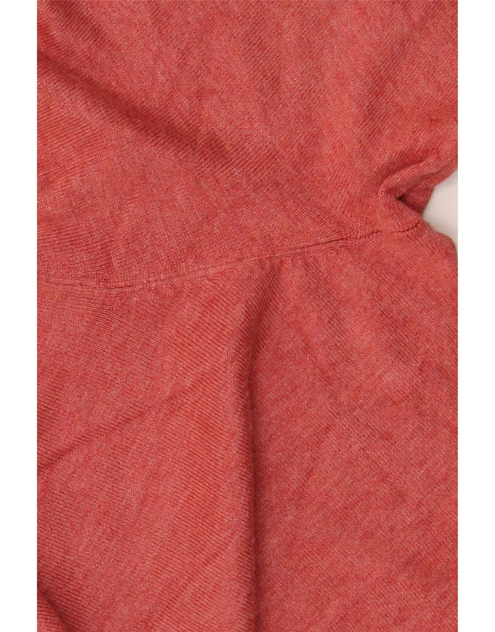 Marks & Spencer Womens Crop Crew Neck Jumper Sweater UK 16 Large Red