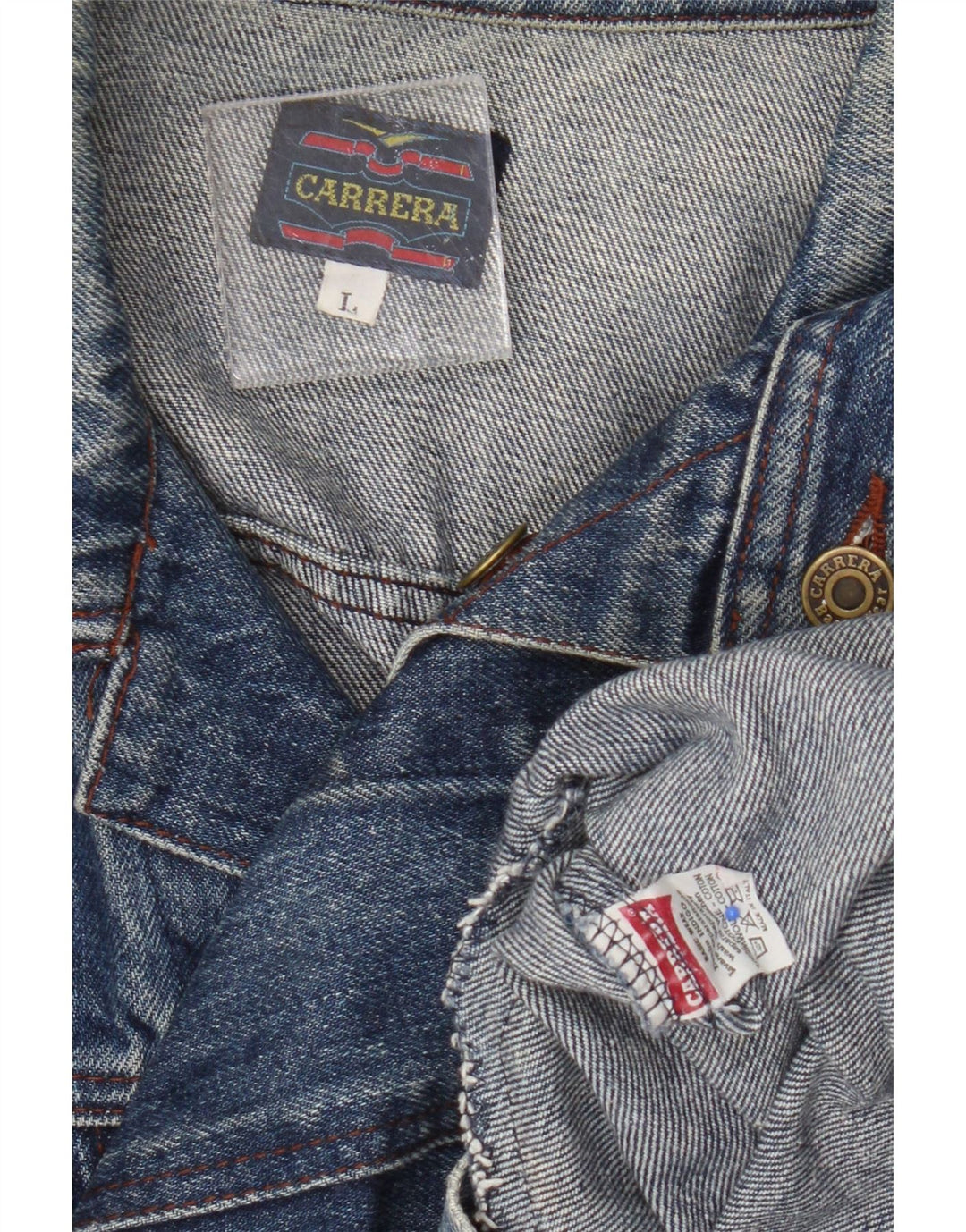 Carrera Womens Denim Jacket UK 16 Large Blue Cotton