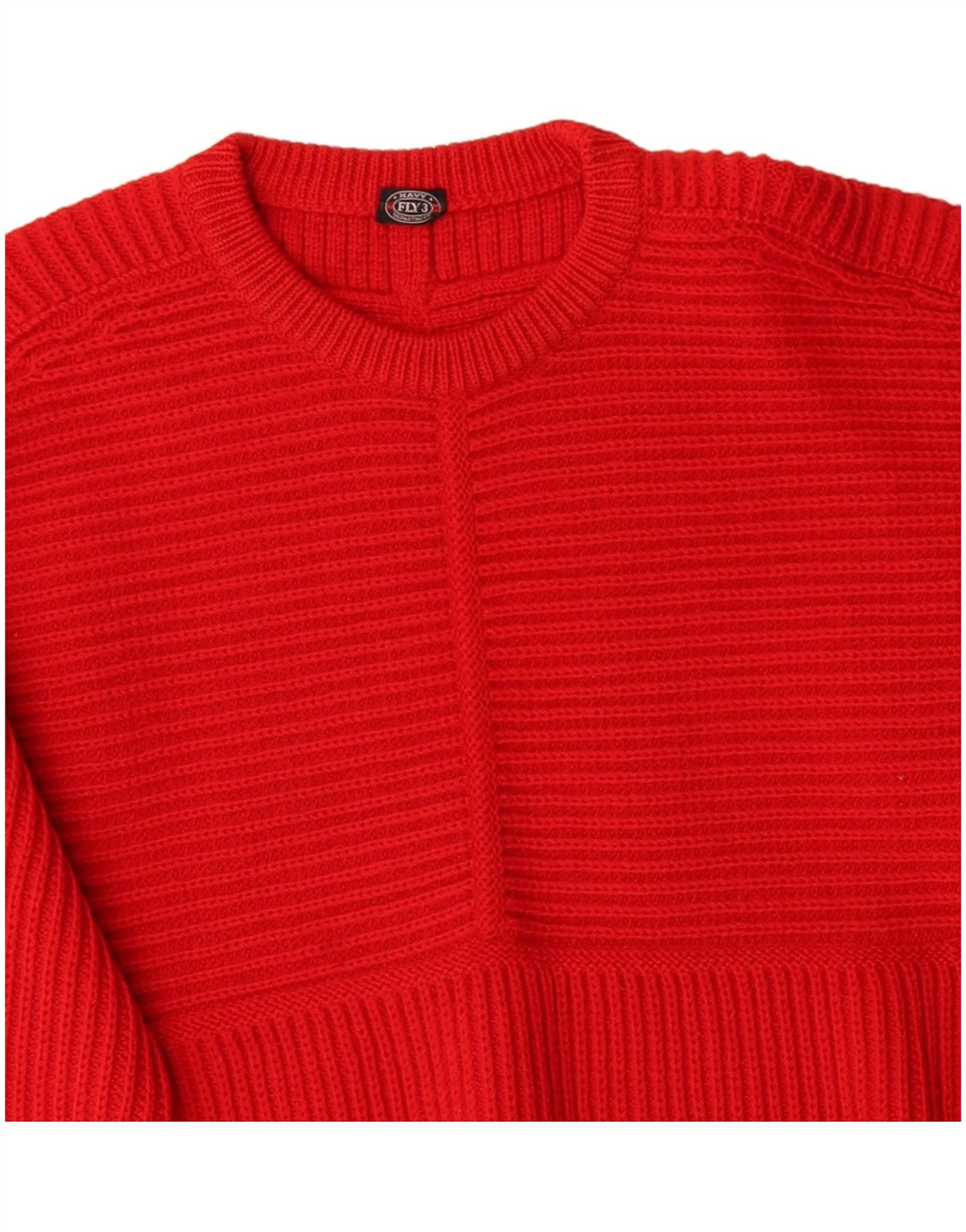 VINTAGE Mens Boat Neck Jumper Sweater Medium Red