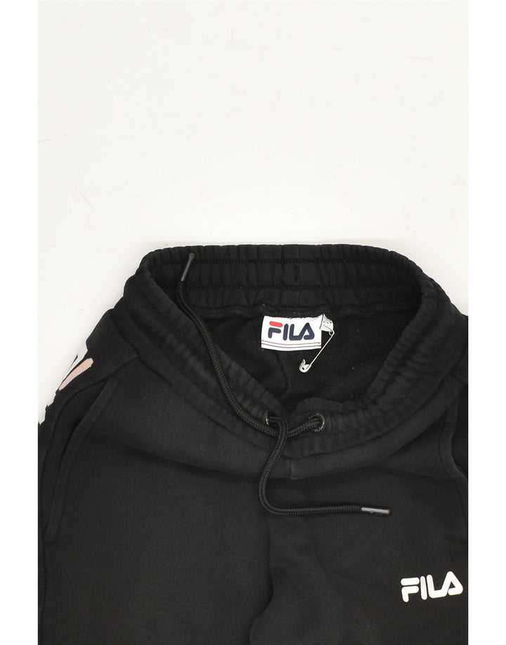 FILA Girls Graphic Tracksuit Trousers Joggers 4-5 Years 3XS  Black Cotton | Vintage Fila | Thrift | Second-Hand Fila | Used Clothing | Messina Hembry 