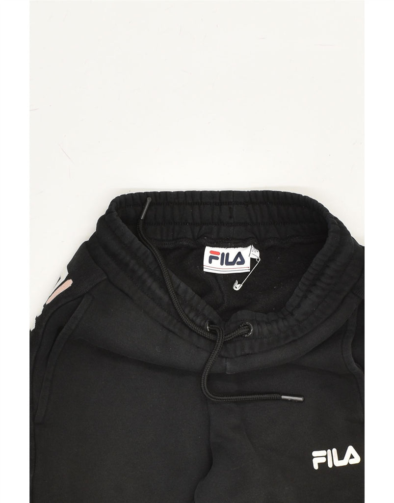 FILA Girls Graphic Tracksuit Trousers Joggers 4-5 Years 3XS  Black Cotton | Vintage Fila | Thrift | Second-Hand Fila | Used Clothing | Messina Hembry 