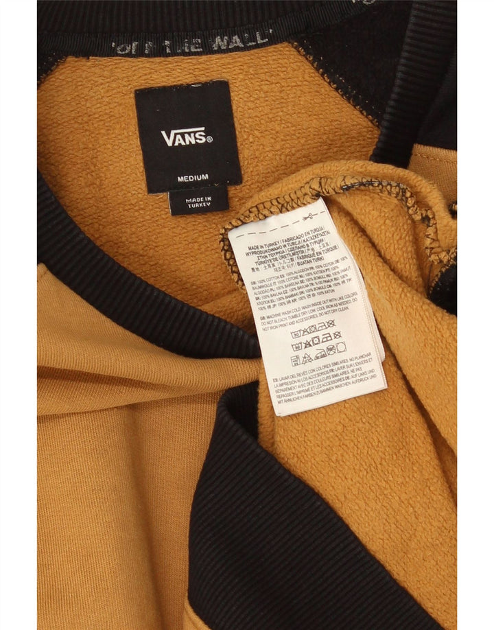 Vans Mens Sweatshirt Jumper Medium Brown Colourblock Cotton