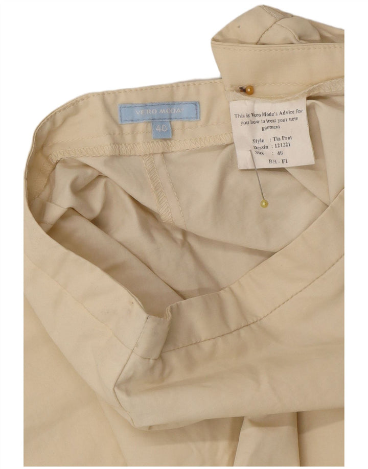 Vero Moda Womens Bootcut Casual Trousers EU 40 Medium W30 L30 Beige Cotton