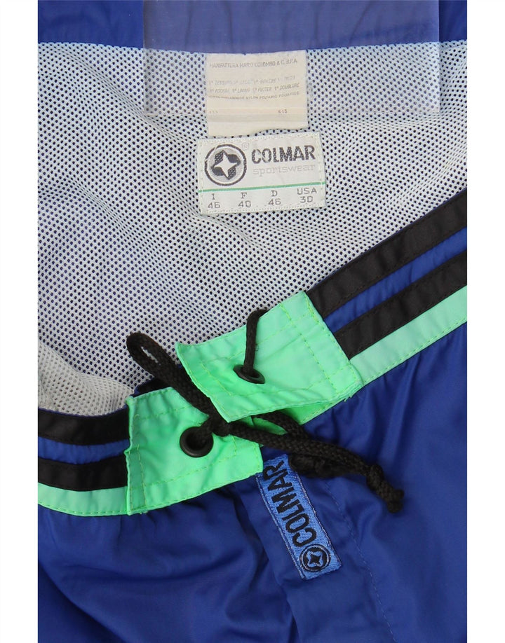 Colmar Mens Swimming Shorts Medium  Blue Striped Polyamide