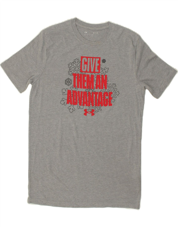 UNDER ARMOUR Mens Graphic T-Shirt Top Small Grey Cotton | Vintage Under Armour | Thrift | Second-Hand Under Armour | Used Clothing | Messina Hembry 