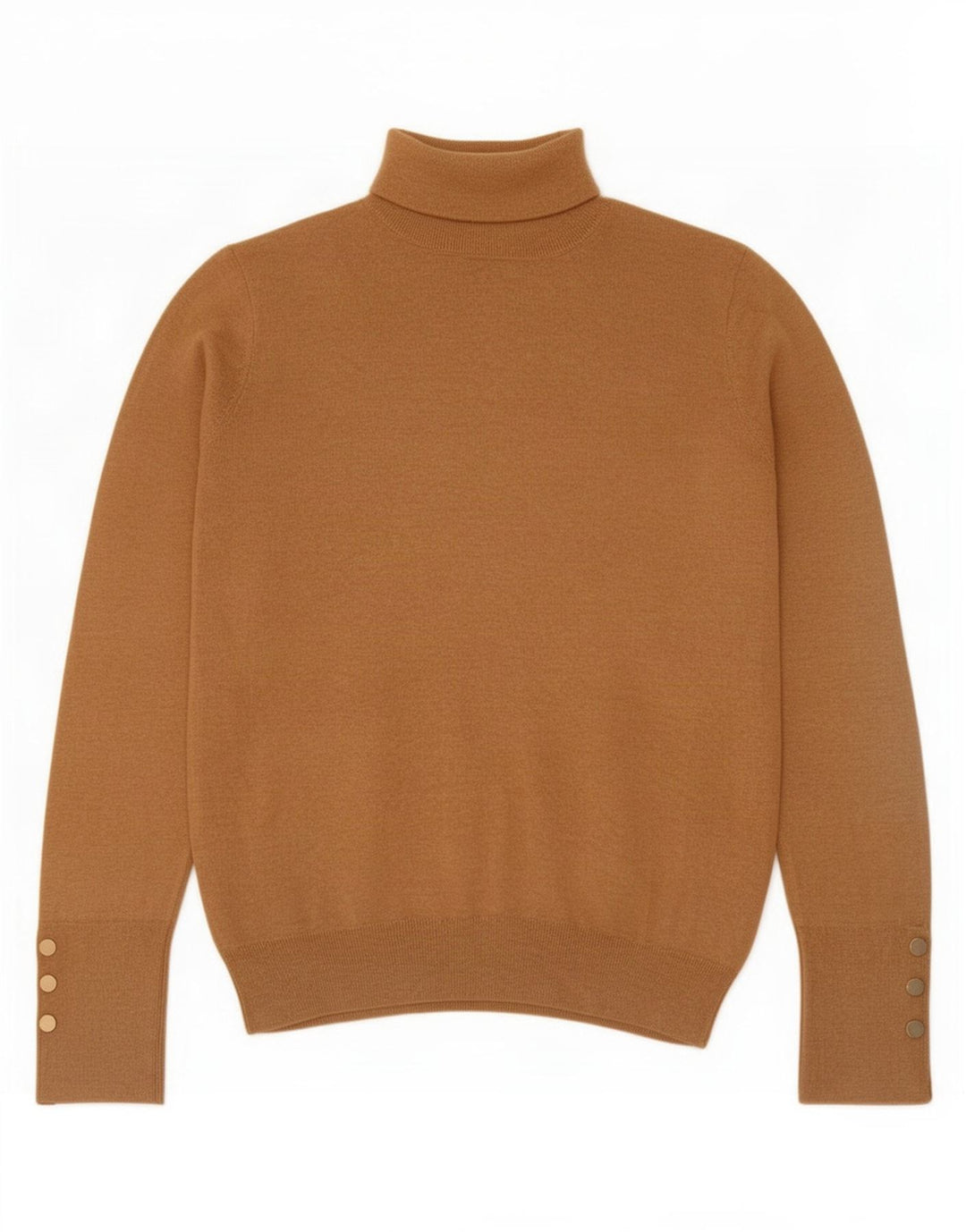 Zara Womens Roll Neck Jumper Sweater UK 14 Large Beige Viscose